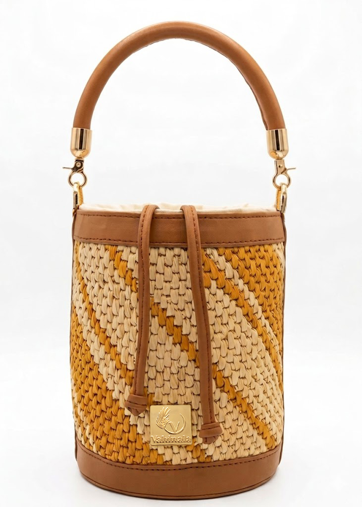 Sac seau aina orange moutarde Vahinala