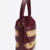 Sac seau en raphia et cuir Kanto