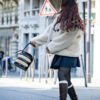 Sac seau en raphia et cuir KANTO Sac seau en raphia et cuir KANTO