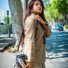 Sac seau Aina en raphia et cuir