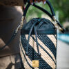 Sac seau Aina en raphia et cuir
