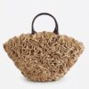 Ilaina Cognac face Sac raphia volants cognac Ilaina Vahinala