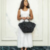 Ilaina noir porté 1 Sac cabas en raphia Ilaina noir Vahinala
