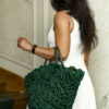 Ilaina vert porté Sac cabas en raphia Ilaina vert Vahinala