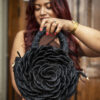 Sac Miora en raphia bordeaux Vahinala Sac Miora en raphia noir Vahinala
