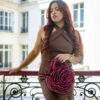 Sac Miora en raphia bordeaux Vahinala. 1 Sac Miora en raphia bordeaux Vahinala
